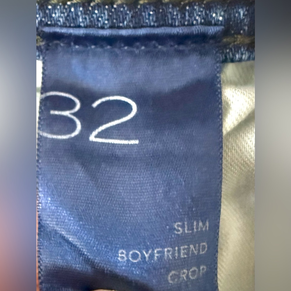 Anthro Pilcro Slim Boyfriend Crop High Rise Jeans With Embroidered Side Stripe - Picture 11 of 15